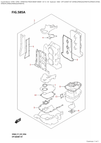 585A - Opt:gasket Set (Df40A,Df40Aqh,Df40Ath,Df40Ast,Df50A, (585A - :   (Df40A, Df40Aqh, Df40Ath, Df40Ast, Df50A,)