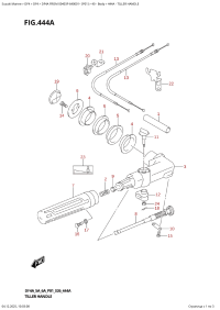 444A  -  Tiller  Handle (444A - �������)