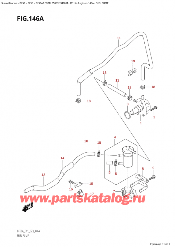   ,   , Suzuki Suzuki DF50A TS / TL FROM 05003F-340001~ (E11) - 2023,   - Fuel Pump
