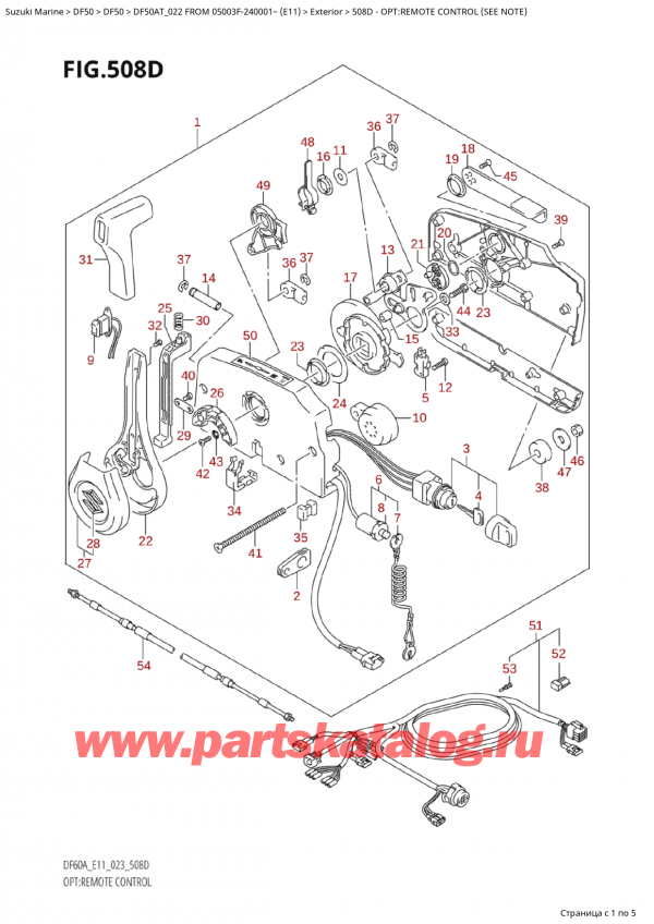  ,   , Suzuki Suzuki DF50A TS / TL FROM 05003F-240001~  (E11) - 2022, :   (See Note) / Opt:remote Control (See Note)