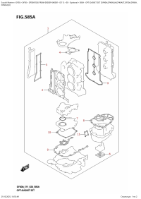 585A  -  Opt:gasket  Set  (Df40A,Df40Aqh,Df40Ast,Df50A,Df60A, (585A - :   (Df40A, Df40Aqh, Df40Ast, Df50A, Df60A,)