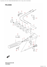 444A - Tiller Handle (444A - �������)