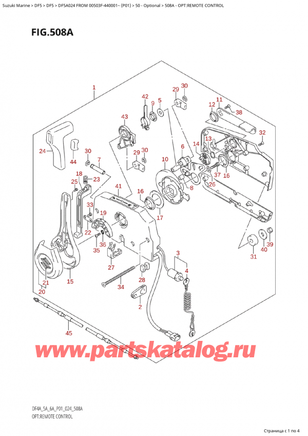 ,   , Suzuki Suzuki DF5A S / L  FROM 00503F-440001~  (P01 024), Opt:remote Control