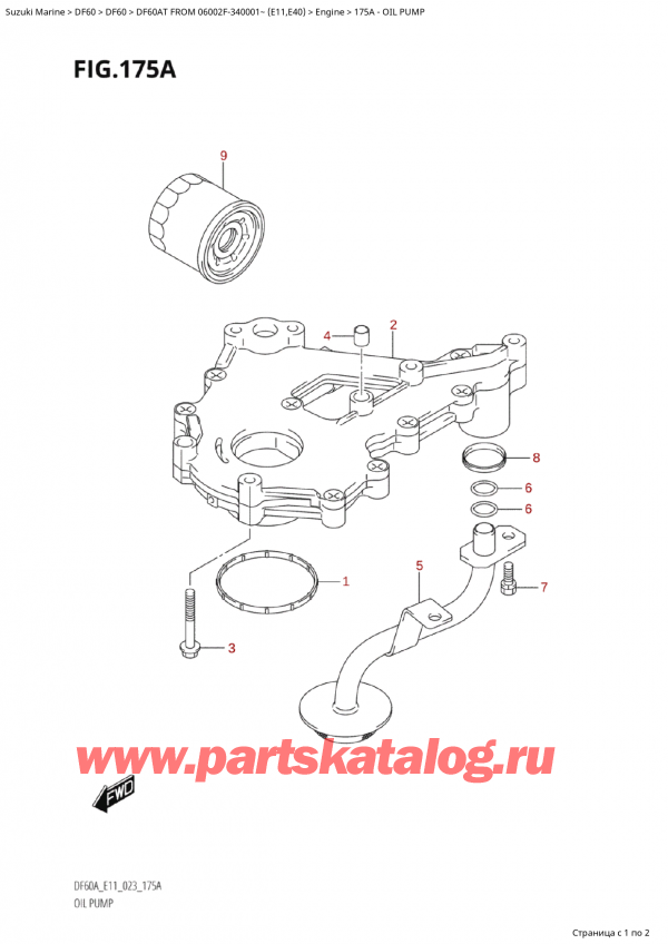   ,   , Suzuki Suzuki DF60A TS / TL FROM 06002F-340001~ (E11) - 2023, Oil Pump /  