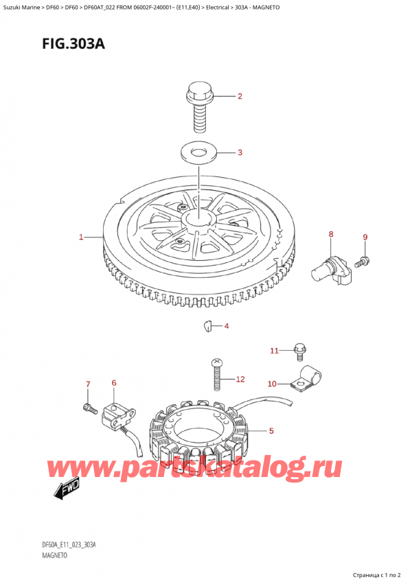   ,   , Suzuki Suzuki DF60A TS / TL FROM 06002F-240001~  (E11) - 2022  2022 ,  / Magneto