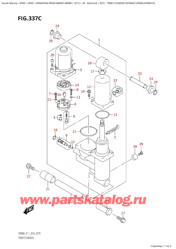  ,   , Suzuki Suzuki DF60A TS / TL FROM 06002F-440001~  (E11 024)  2024 ,   (Df40Ast, Df60A, Df60Ath)