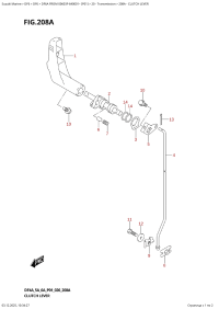 208A  -  Clutch  Lever (208A - ����� ���������)