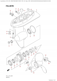 407B - Gear Case  ((Df4,Df5):(K4,K5,K6,K7,K8,K9,K10,011),Df6) (407B -    ( (Df4, Df5) : (K4, K5, K6, K7, K8, K9, K10, 011), Df6))