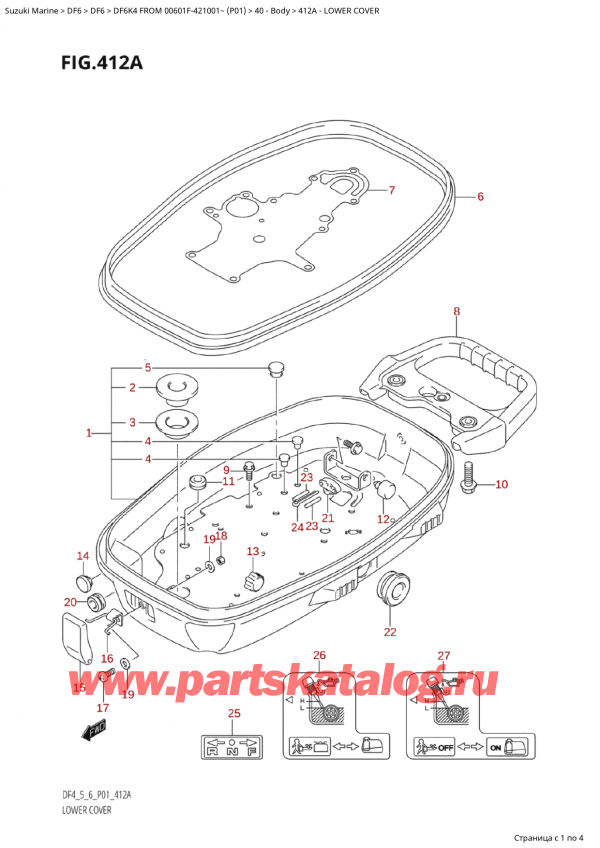  ,    , SUZUKI Suzuki DF6 K4 FROM 00601F-421001~ (P01),   