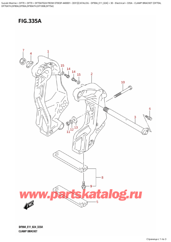  ,    , SUZUKI DF70A TL / TX FROM 07003F-440001~ (E01 024)  2024 ,   (Df70A,
