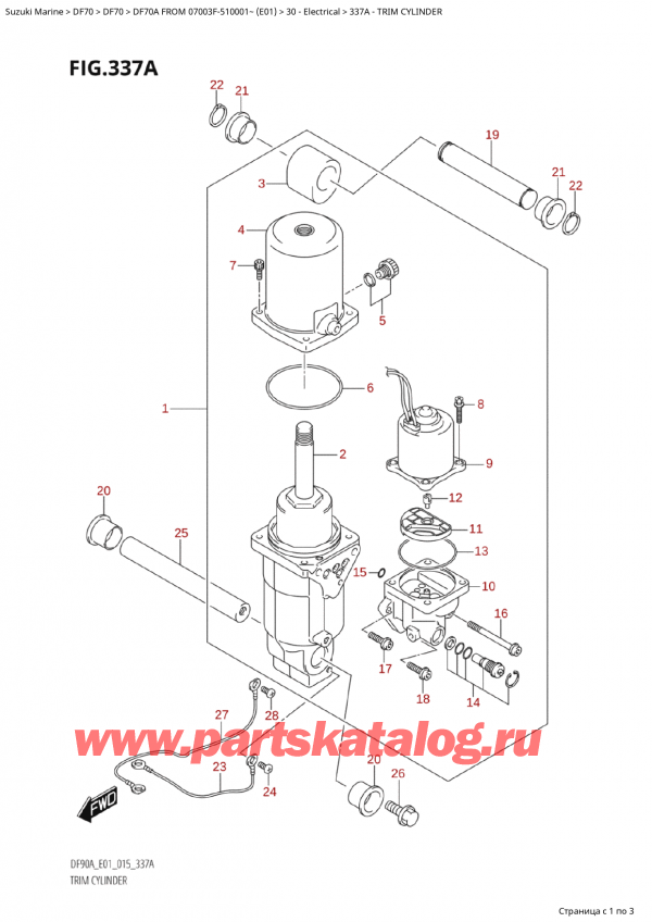   ,   , Suzuki Suzuki DF70A TS / TL FROM 07003F-510001~  (E01) - 2015  2015 , Trim Cylinder