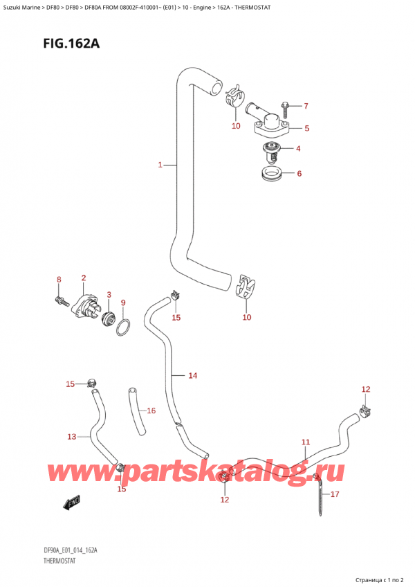 ,   ,  Suzuki DF80A TS / TL FROM 08002F-410001~  (E01) - 2014, 