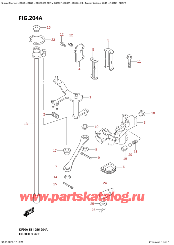   ,  , Suzuki DF80A TS / TL FROM 08002F-640001~ (E01 026),  