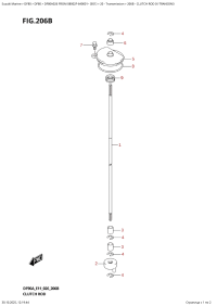 206B  -  Clutch  Rod  (X-Transom) (206B -   (X-Transom))
