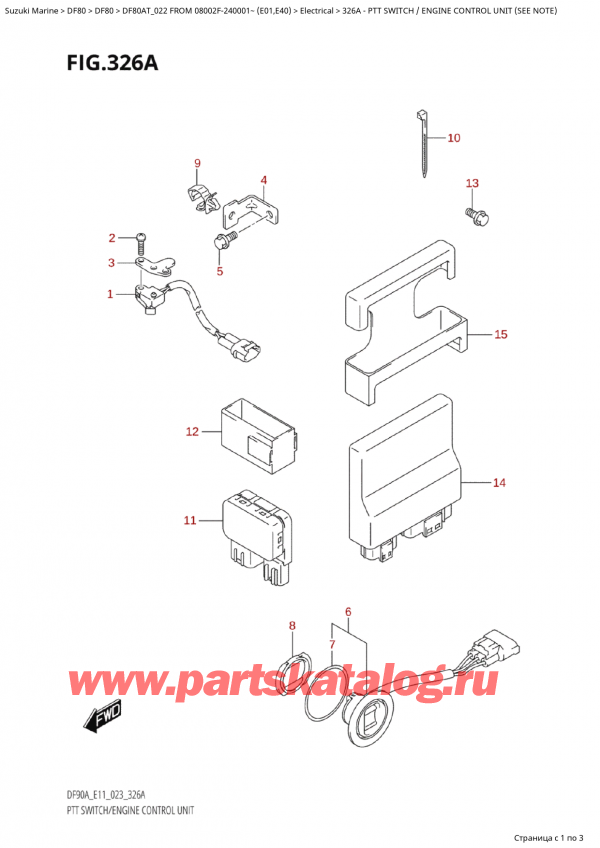   ,  , Suzuki Suzuki DF80A TS / TL FROM 08002F-240001~  (E01) - 2022  2022 , Ptt Switch / Engine Control  Unit (See Note) /   /    (See Note)