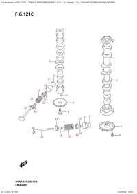 121C  -  Camshaft  (Df90A,Df90Awqh,Df100B) (121C - ����������������� ��� (Df90A, Df90Awqh, Df100B))