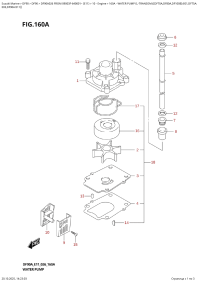160A  -  Water  Pump  (L-Transom:((Df70A,Df80A,Df100B):E01,Df75A: (160A - ������� ����� (L-Transom: ( (Df70A, Df80A, Df100B) : E01, Df75A:)