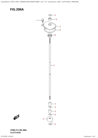206A  -  Clutch  Rod  (L-Transom) (206A - ���� ��������� (L-Transom))