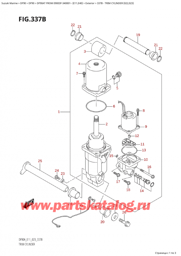   ,   ,  Suzuki DF90A TS / TL FROM 09003F-340001~ (E11) - 2023,   (022, 023)