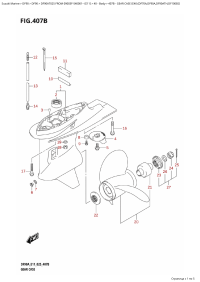 407B - Gear Case  (E40:(Df70A,Df90A,Df90Ath,Df100B)) (407B -    (E40: (Df70A, Df90A, Df90Ath, Df100B) ))