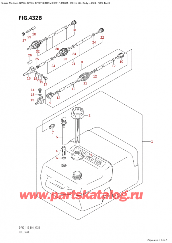 ,   , Suzuki Suzuki DF90TK8 FROM 09001F-880001~  (E01) - 2008  2008 ,  
