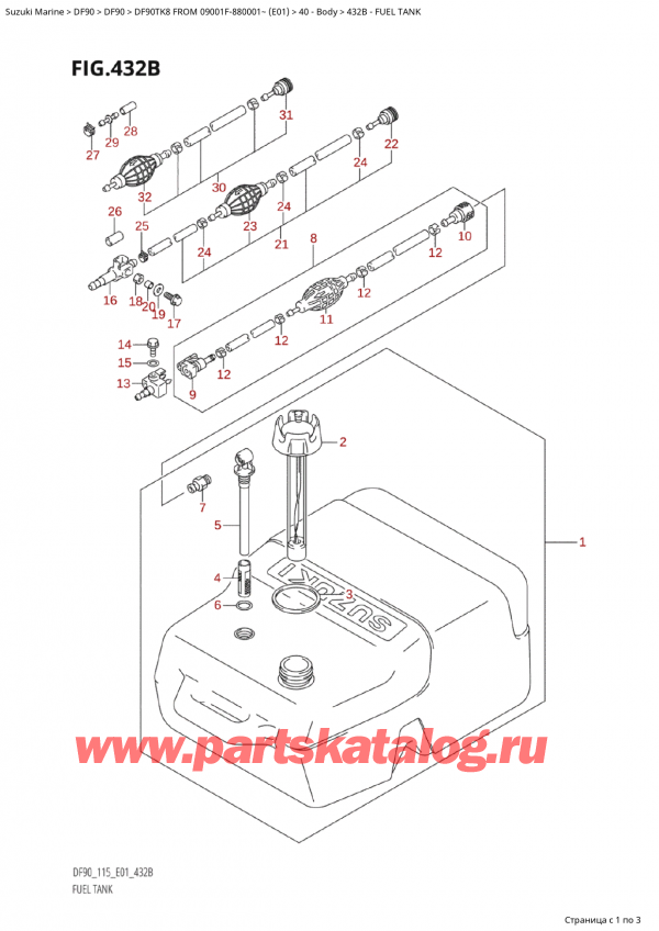   ,  , Suzuki Suzuki DF90TK8 FROM 09001F-880001~  (E01) - 2008,  