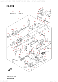 444B  -  Tiller  Handle  (Df70A,Df90A) (444B - ������� (Df70A, Df90A))