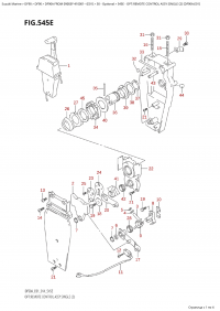 545E - Opt:remote Control Assy Single (2)  (Df90A:e01) (545E -    ,  (2) (Df90A: e01))