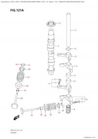 121A - Camshaft ((Df8A,Df9.9A):(020,021,022)) (121A -   ( (Df8A, Df9.9A) : (020, 021, 022) ))