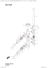 121B  -  Camshaft  (E-Starter) (121B - ����������������� ��� (������ � ����������������))