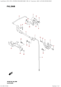 206B  -  Clutch  Rod  (Df9.9Bt,Df20At) (206B - ���� ��������� (Df9.9Bt, Df20At))