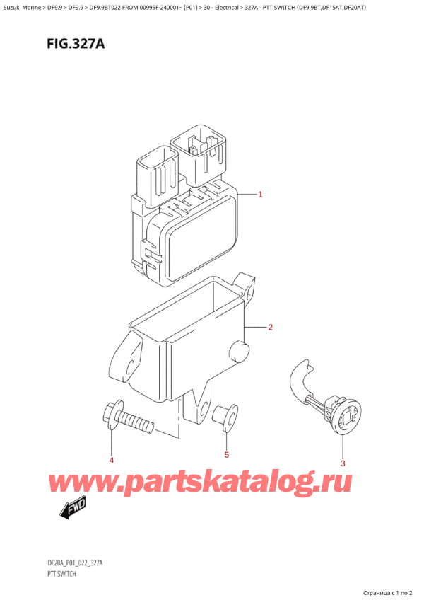  ,  , Suzuki Suzuki DF9.9B TL FROM 00995F-240001~  (P01) - 2022, Ptt  Switch  (Df9.9Bt,Df15At,Df20At) /   (Df9.9Bt, Df15At, Df20At)