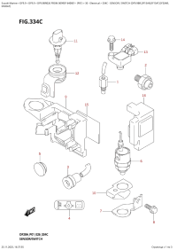 334C  -  Sensor  /  Switch  (Df9.9Br,Df15Ar,Df15At,Df20Ar, (334C - ������� � ������������� (Df9.9Br, Df15Ar, Df15At, Df20Ar,)