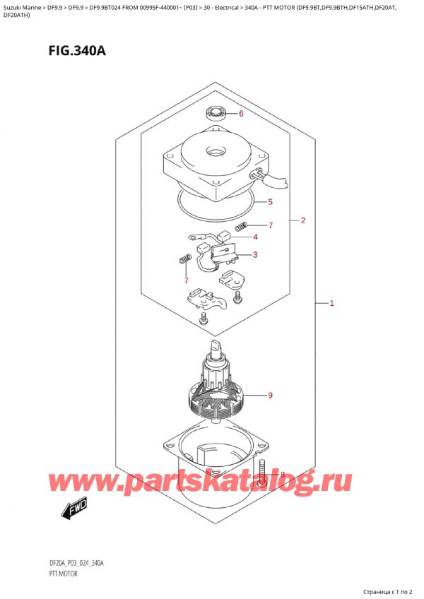  ,    , Suzuki Suzuki DF9.9B TS / TL FROM 00995F-440001~  (P03 024)  2024 ,   (Df9.9Bt, Df9.9Bth, Df15Ath, Df20At, - Ptt  Motor  (Df9.9Bt,Df9.9Bth,Df15Ath,Df20At,