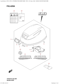 420A  -  Engine  Cover  (Df9.9B,Df9.9Br) (420A - ������ ��������� (�����) (Df9.9B, Df9.9Br))