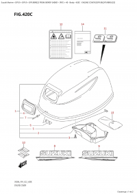 420C - Engine Cover ((Df9.9B,Df9.9Br):022) (420C -   () ( (Df9.9B, Df9.9Br) : 022))
