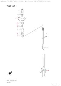 210C - Shift Rod (Dt9.9A:p40,Dt15A:p40) (210C -   (Dt9.9A: p40, Dt15A: p40))