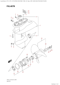 407B - Gear Case (Dt9.9A:p40,Dt15A:p40) (407B -    (Dt9.9A: p40, Dt15A: p40))