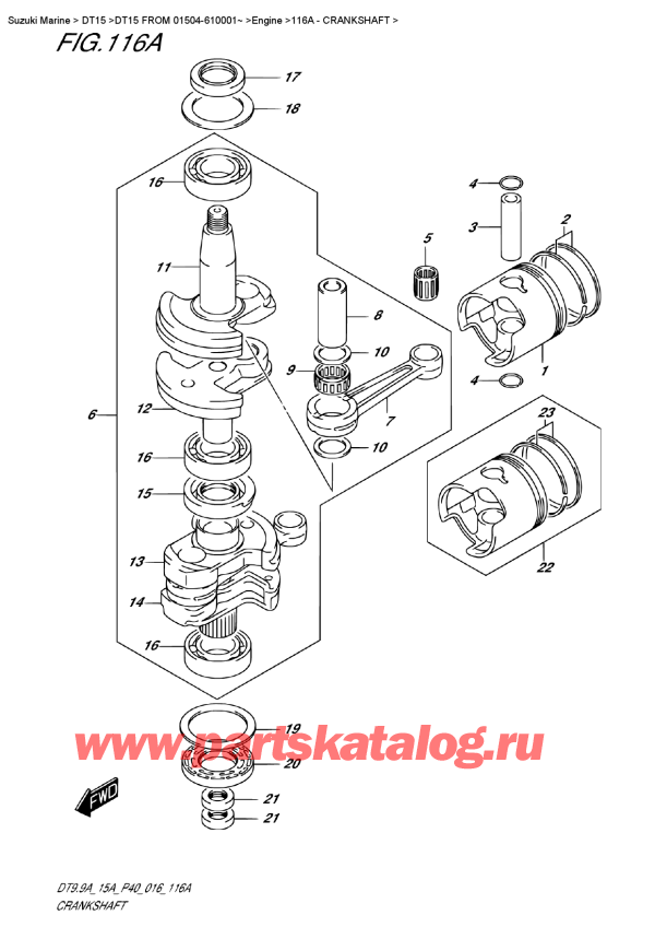  , , Suzuki DT15A S / L FROM 01504-810001~ (P40 015)  2015 , 