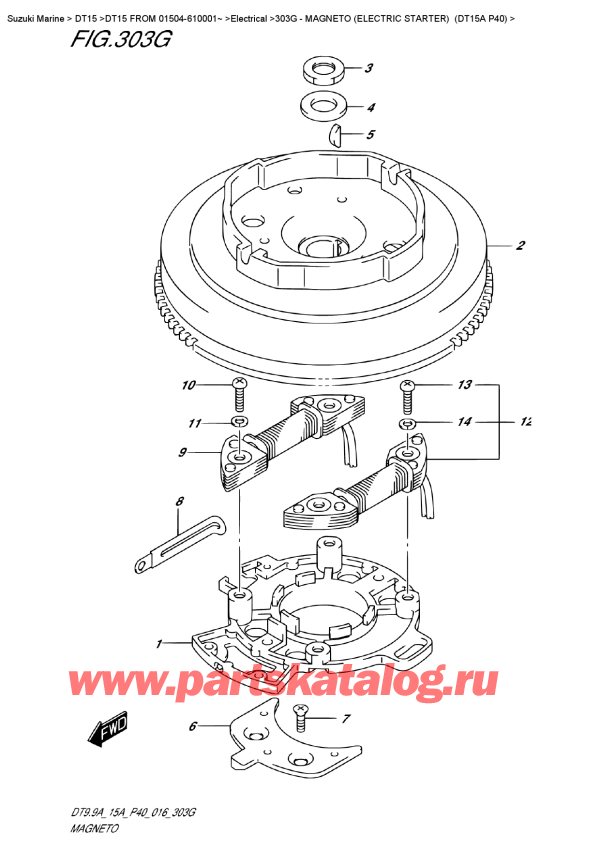 , , SUZUKI DT15A S / L FROM 01504-810001~ (P40 015), 