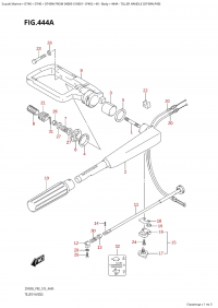 444A - Tiller Handle (Dt40W:p40) (444A -  (Dt40W: p40))