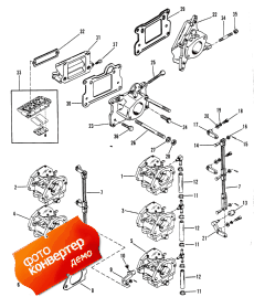 Carburetor Plate And Reed Block  (serial #d000749 And Below) (���������� �������� � Reed Block (serial #d000749 � ����))
