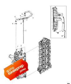Charge Cooler/intake Manifold Hose Routings (Charge Cooler / �������� ��������� ����� Routings)