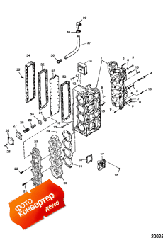Cylinder Block Assembly (serial # 0e138600 Thru 0e173427) (���� �������� Assembly (serial # 0e138600 Thru 0e173427))