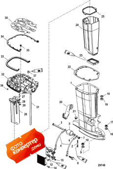 Driveshaft Housing And Exhaust Tube (������ ���� �������� � ������ ������)
