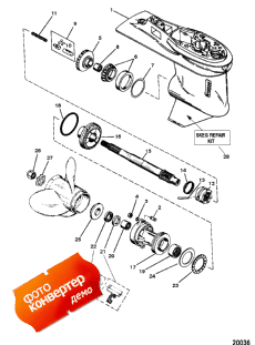 Gear Housing Assembly (propshaft) (6 Jaw Reverse Clutch) (������ ������� ������� � ����� (��� �������� �����) (6 Jaw Reverse ���������))
