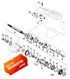 Gear Housing (prop Shaft-standard Rotation-sportmaster) (�������� ������ (prop ���-�������� Rotation-sportmaster))