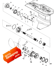 Gear Housing, Propeller Shaft - 2.33:1 Gear Ratio (������ ���� �������� ����� - 2.33: 1 ������������ �����)