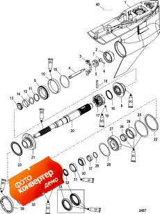 Gear Housing, Propeller Shaft - Counter Rotation (������ ���� �������� ����� - �������� ��������)