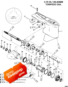 Gear Housing (propshaft-standard-s/n-0g437999 And Below) (�������� ������ (��� �������� �����-��������-s / n-0g437999 � ����))